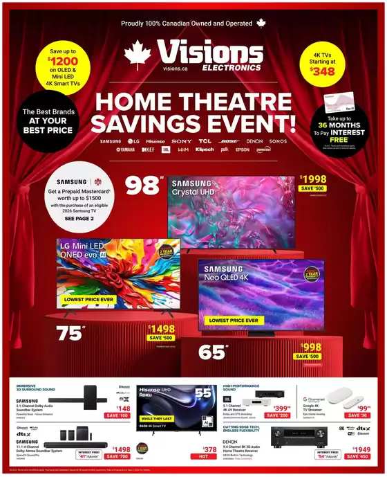 Visions Electronics catalogue | Home theatre savings event  | 2026-04-24T00:00:00.000Z - 2026-04-30T00:00:00.000Z