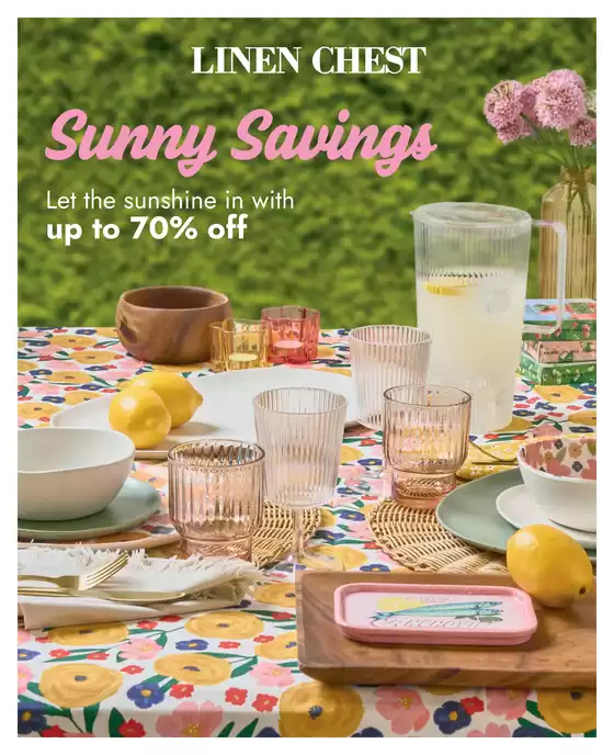 Linen Chest catalogue | Sunny Savings Let the sunshine in with up to 70% off  | 2026-04-24T00:00:00.000Z - 2026-04-30T00:00:00.000Z