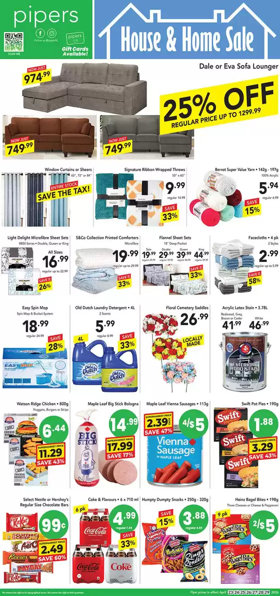 Pipers catalogue | House and home sale  | 2026-04-24T00:00:00.000Z - 2026-04-29T00:00:00.000Z