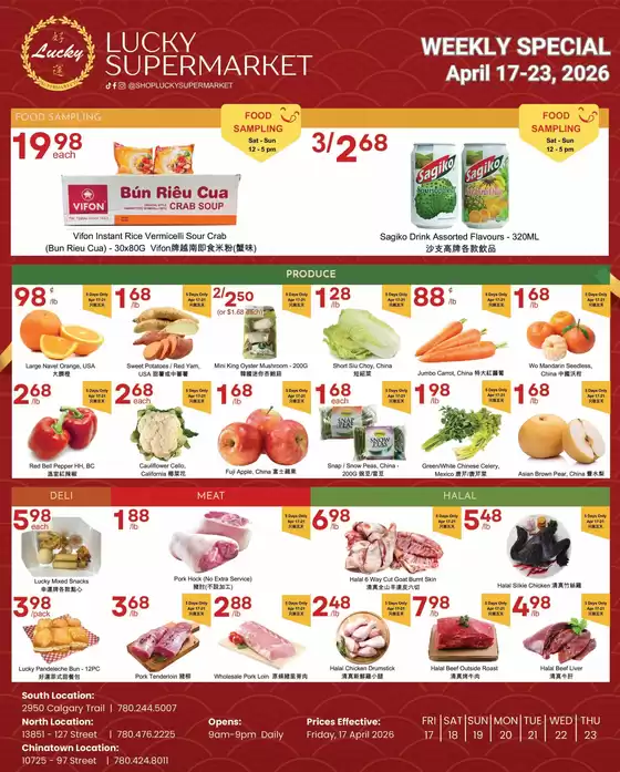 Lucky Supermarket catalogue in New Tecumseth | Weekly specials  | 2026-04-24T00:00:00.000Z - 2026-04-30T00:00:00.000Z