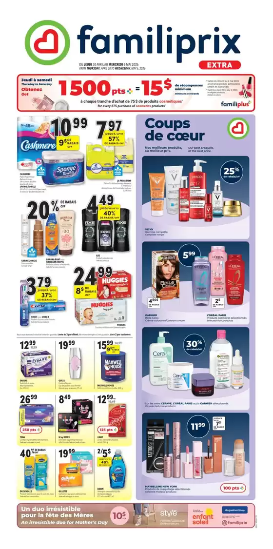 Familiprix catalogue | Current bargains and offers | 2026-04-30T00:00:00.000Z - 2026-05-06T00:00:00.000Z