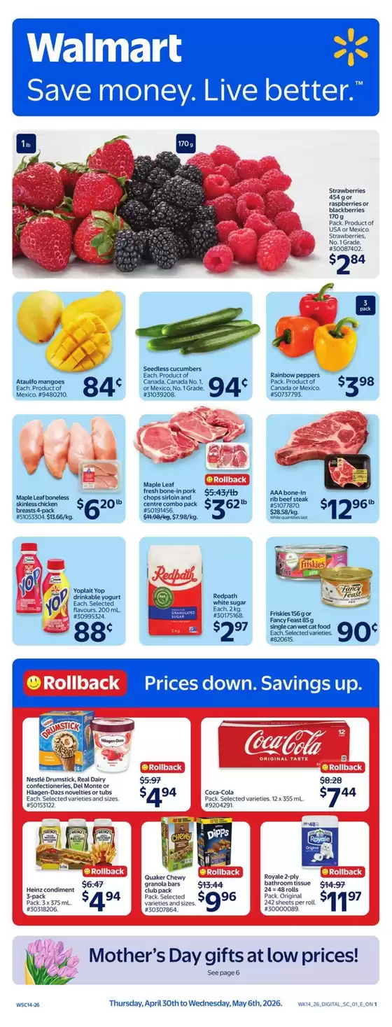 Walmart catalogue | Walmart flyer | 2026-04-30T00:00:00.000Z - 2026-05-06T00:00:00.000Z
