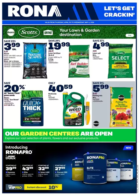 RONA catalogue | RONA Weekly ad | 2026-04-30T00:00:00.000Z - 2026-05-06T00:00:00.000Z