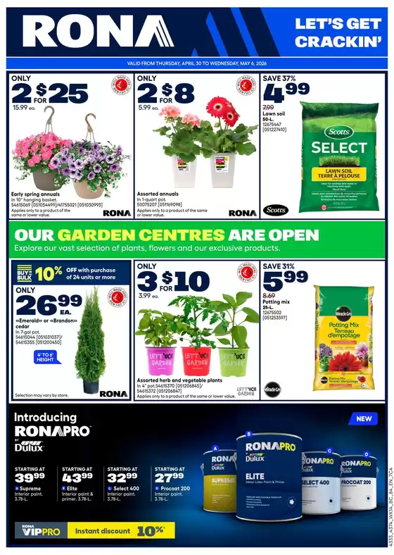 RONA catalogue | Current special promotions | 2026-04-30T00:00:00.000Z - 2026-05-06T00:00:00.000Z