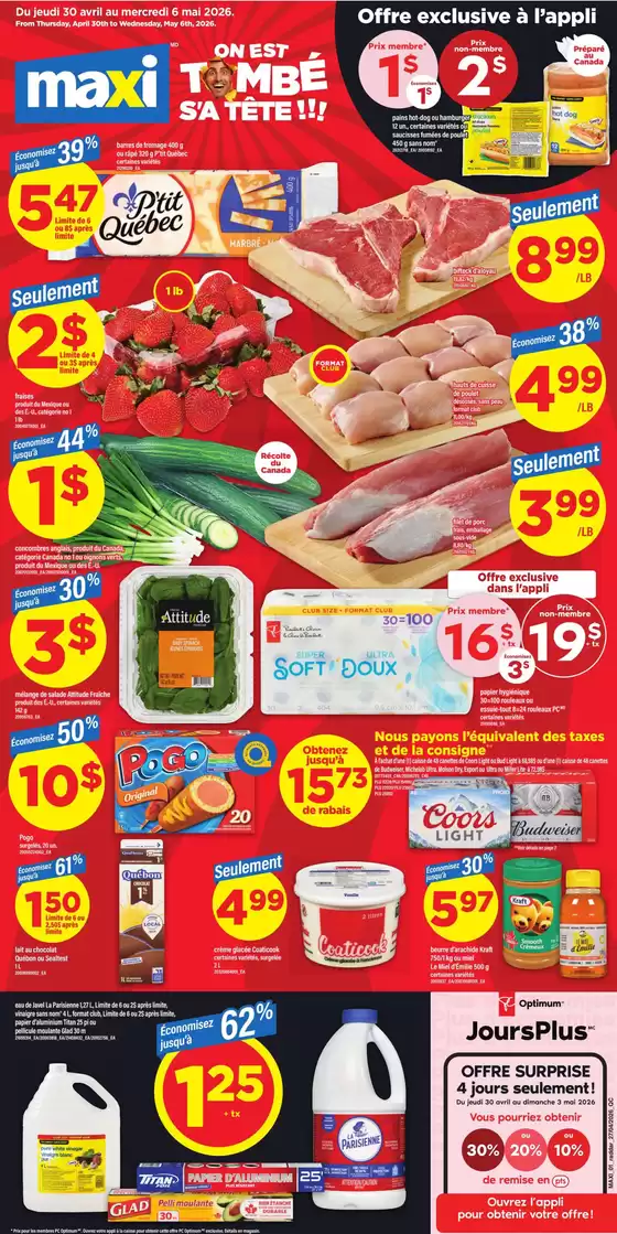 Maxi catalogue | Circulaire de la semaine  | 2026-04-30T00:00:00.000Z - 2026-05-06T00:00:00.000Z