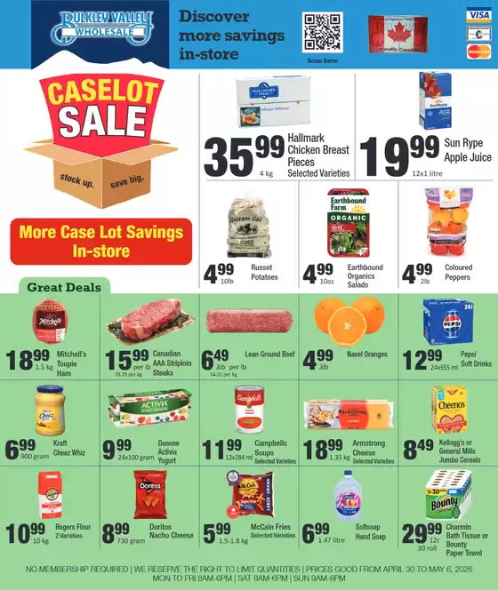 Bulkley Valley Wholesale catalogue | Discover more savings in-store | 2026-04-30T00:00:00.000Z - 2026-05-06T00:00:00.000Z