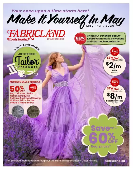 Fabricland catalogue | Flyer | 2026-05-01T00:00:00.000Z - 2026-05-31T00:00:00.000Z