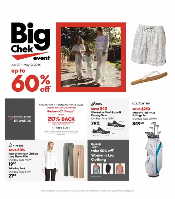 Sport Chek catalogue | Up to 60 % off  | 2026-05-04T00:00:00.000Z - 2026-05-13T00:00:00.000Z