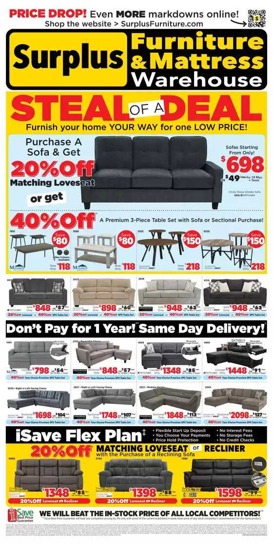 Surplus Furniture catalogue | 40 % off  | 2026-05-04T00:00:00.000Z - 2026-05-17T00:00:00.000Z