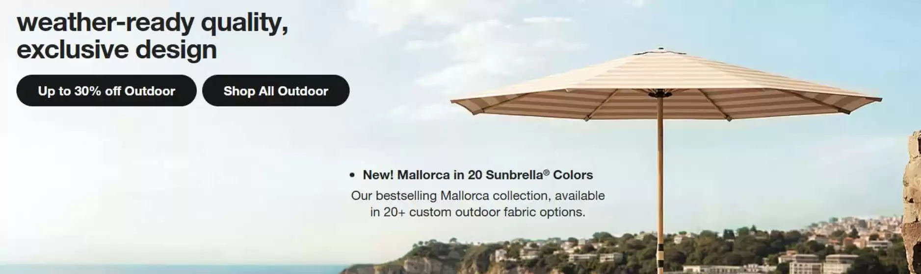 Crate & Barrel catalogue | Up to 30% off Outdoor | 2026-05-05T00:00:00.000Z - 2026-05-19T00:00:00.000Z