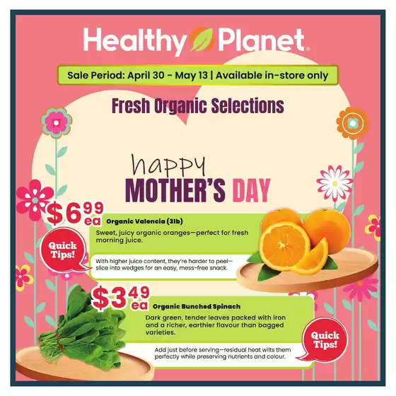 Healthy Planet catalogue | Happy Mother's Day | 2026-05-05T00:00:00.000Z - 2026-05-13T00:00:00.000Z