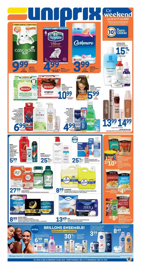 Uniprix catalogue | Uniprix Weekly ad | 2026-05-14T00:00:00.000Z - 2026-05-20T00:00:00.000Z
