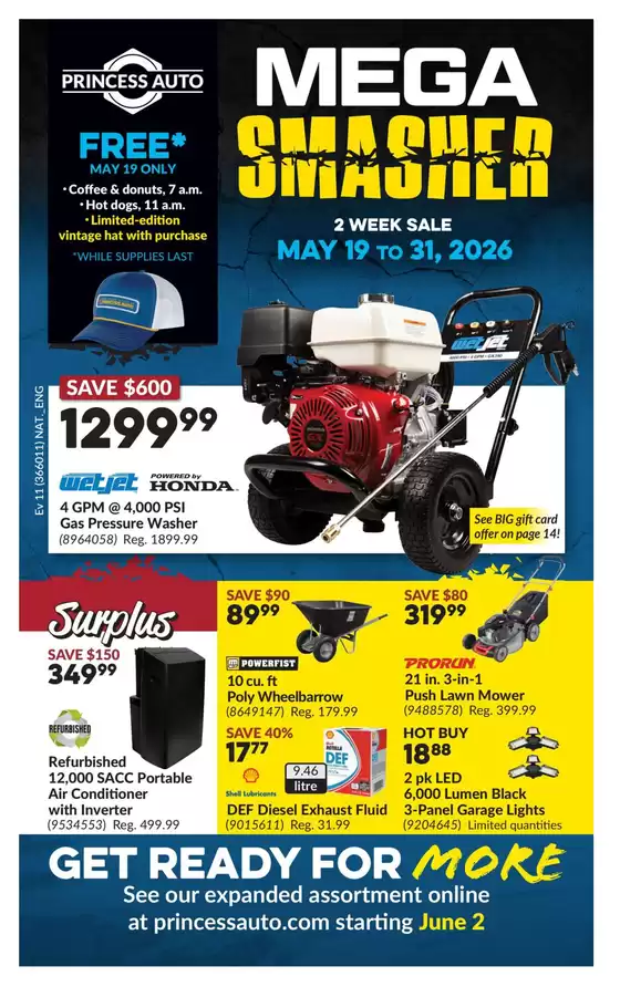 Princess Auto catalogue | Top deals for all customers | 2026-05-19T00:00:00.000Z - 2026-05-31T00:00:00.000Z