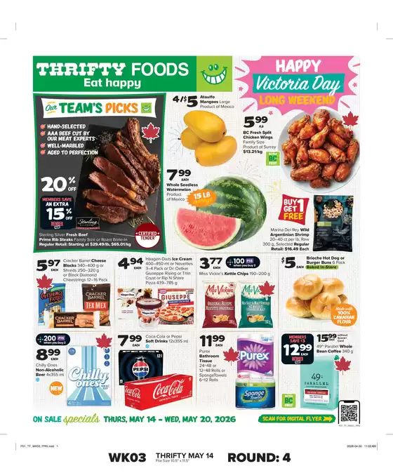 Thrifty Foods catalogue in London | Top deals and discounts | 2026-05-14T00:00:00.000Z - 2026-05-20T00:00:00.000Z