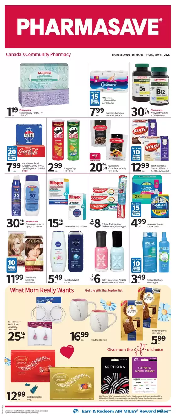 Pharmasave catalogue in Mississauga | Exclusive deals and bargains | 2026-05-08T00:00:00.000Z - 2026-05-14T00:00:00.000Z