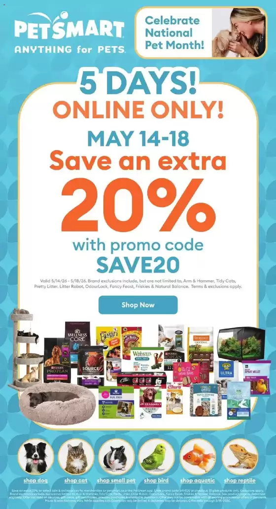 Petsmart catalogue in Timmins | Attractive special offers for everyone | 2026-05-14T00:00:00.000Z - 2026-05-18T00:00:00.000Z