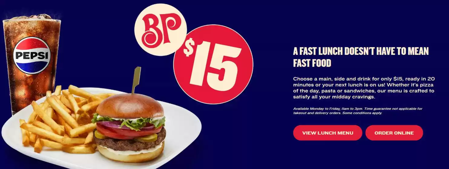 Boston Pizza catalogue in Prince George | 15$ | 2026-05-15T00:00:00.000Z - 2026-05-31T00:00:00.000Z