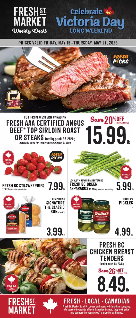 Fresh St Market catalogue in Creston BC | Celebrate Victoria day Long weekend | 2026-05-15T00:00:00.000Z - 2026-05-21T00:00:00.000Z