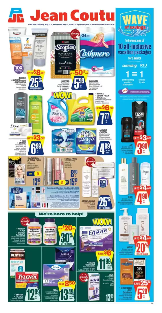 Jean Coutu catalogue | Top deals and discounts | 2026-05-21T00:00:00.000Z - 2026-05-27T00:00:00.000Z