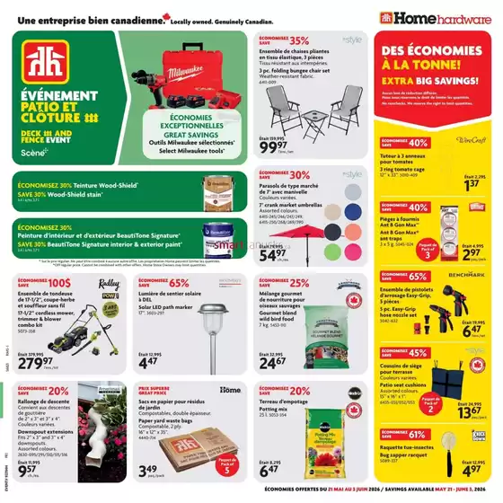 Home Hardware catalogue in Wynyard | Home Hardware weekly flyer | 2026-05-21T00:00:00.000Z - 2026-06-03T00:00:00.000Z