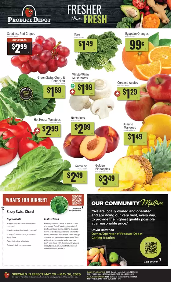 Produce Depot catalogue in Thunder Bay | Weekly flyer  | 2026-05-20T00:00:00.000Z - 2026-05-26T00:00:00.000Z