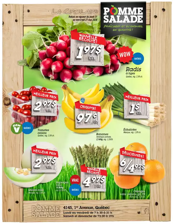 Pomme Salade catalogue in Humboldt | Circulaire – sera en vigueur du: 21 AU 27 mai 2026 | 2026-05-21T00:00:00.000Z - 2026-05-27T00:00:00.000Z