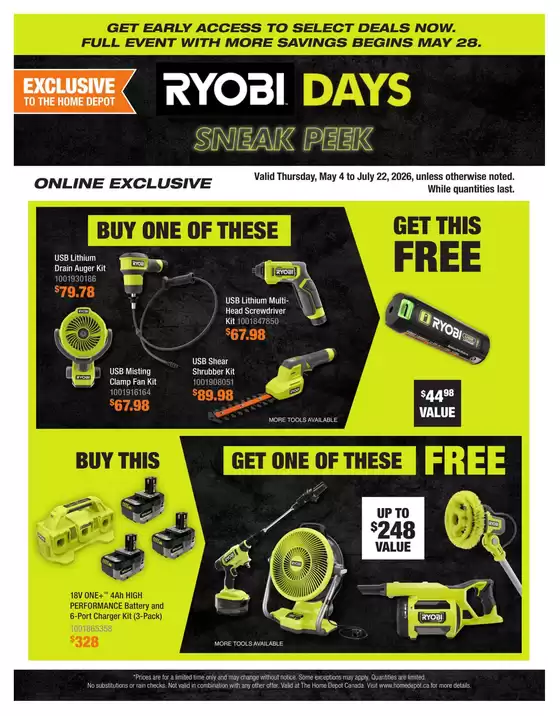 Home Depot catalogue in Marathon | Weekly Flyer | 2026-05-21T00:00:00.000Z - 2026-05-24T00:00:00.000Z