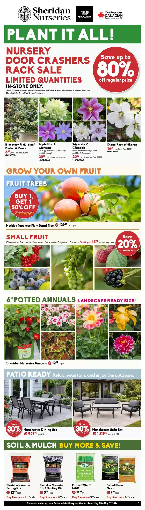 Sheridan Nurseries catalogue | Save up to 80% off  | 2026-05-22T00:00:00.000Z - 2026-05-27T00:00:00.000Z