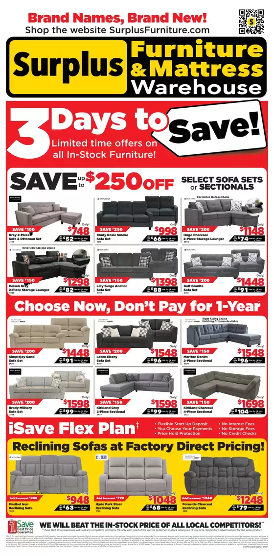 Surplus Furniture catalogue in Joliette | Save up to 250$ off | 2026-05-26T00:00:00.000Z - 2026-05-31T00:00:00.000Z