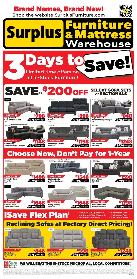 Surplus Furniture catalogue in Joliette | Limited time offers on all in Stock Furniture | 2026-05-26T00:00:00.000Z - 2026-05-31T00:00:00.000Z