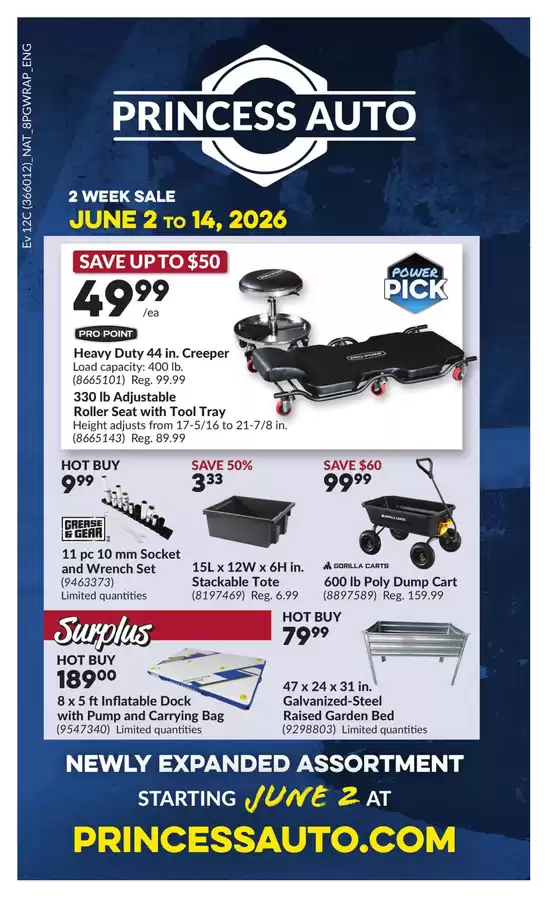Princess Auto catalogue in Lloydminster | National Sale | 2026-06-02T00:00:00.000Z - 2026-06-14T00:00:00.000Z