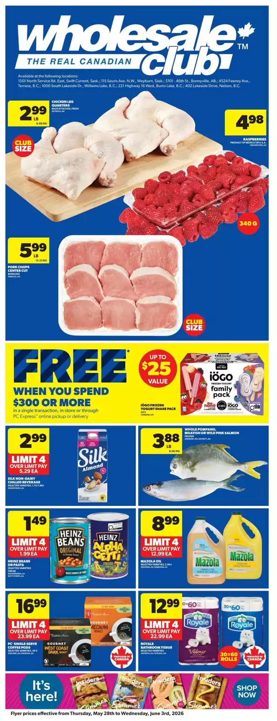 Wholesale Club catalogue in Cranbrook BC | Current bargains and offers | 2026-05-28T00:00:00.000Z - 2026-06-03T00:00:00.000Z