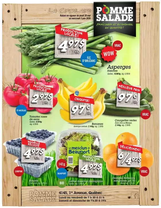 Pomme Salade catalogue in Gatineau | Fraicheur et économies, en quantité! | 2026-05-28T00:00:00.000Z - 2026-06-03T00:00:00.000Z