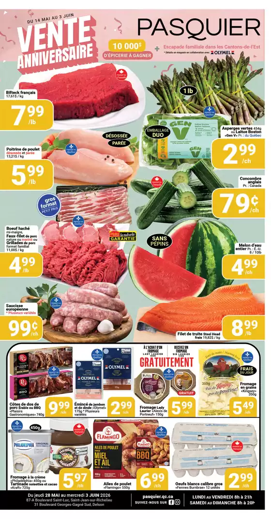 Pasquier catalogue in Gatineau | Circulaire du 28 mai AU 3 juin | 2026-05-28T00:00:00.000Z - 2026-06-03T00:00:00.000Z