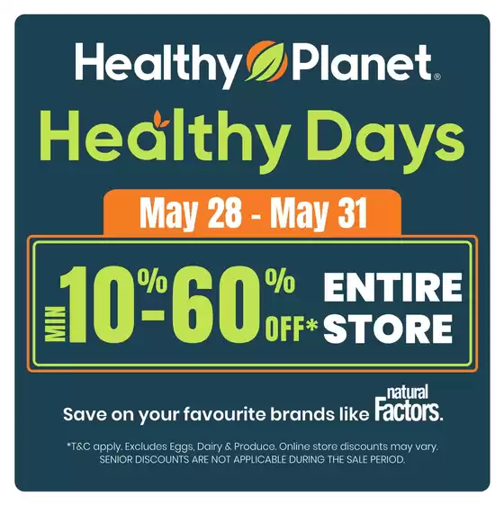 Healthy Planet catalogue in Vancouver | Up to 60 % off | 2026-05-29T00:00:00.000Z - 2026-05-31T00:00:00.000Z