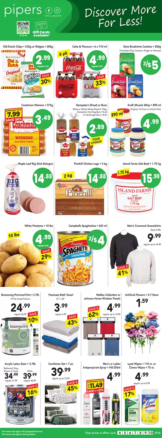 Pipers catalogue in St. Thomas | Discover More For Less! | 2026-06-04T00:00:00.000Z - 2026-06-10T00:00:00.000Z