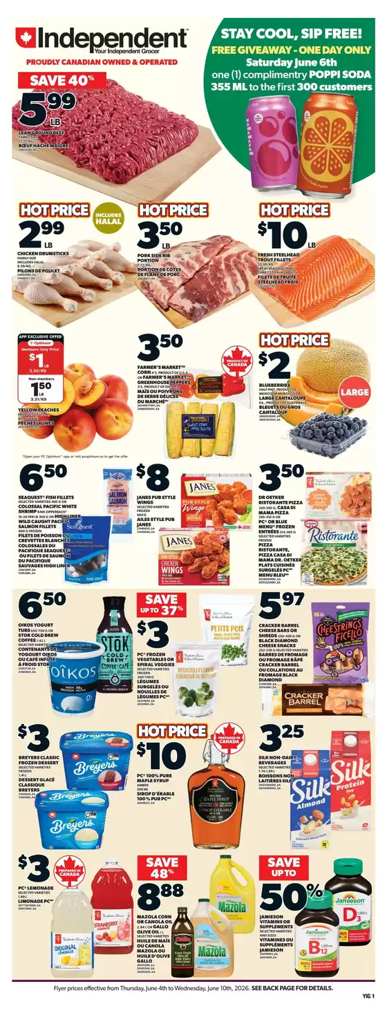 Independent City Market catalogue in St. Thomas |  Independent Grocer (ON) Flyer June 4 to 10 | 2026-06-04T00:00:00.000Z - 2026-06-10T00:00:00.000Z