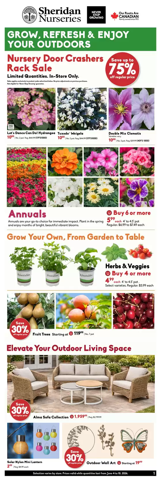 Sheridan Nurseries catalogue | Save up to 75% off regular price | 2026-06-05T00:00:00.000Z - 2026-06-10T00:00:00.000Z
