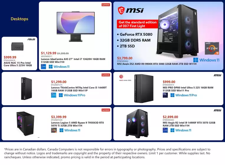 Canada Computers catalogue | Promotion Flyer  | 2026-06-05T00:00:00.000Z - 2026-06-11T00:00:00.000Z