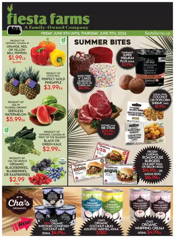 Fiesta Farms catalogue | Weekly flyer  | 2026-06-08T00:00:00.000Z - 2026-06-11T00:00:00.000Z