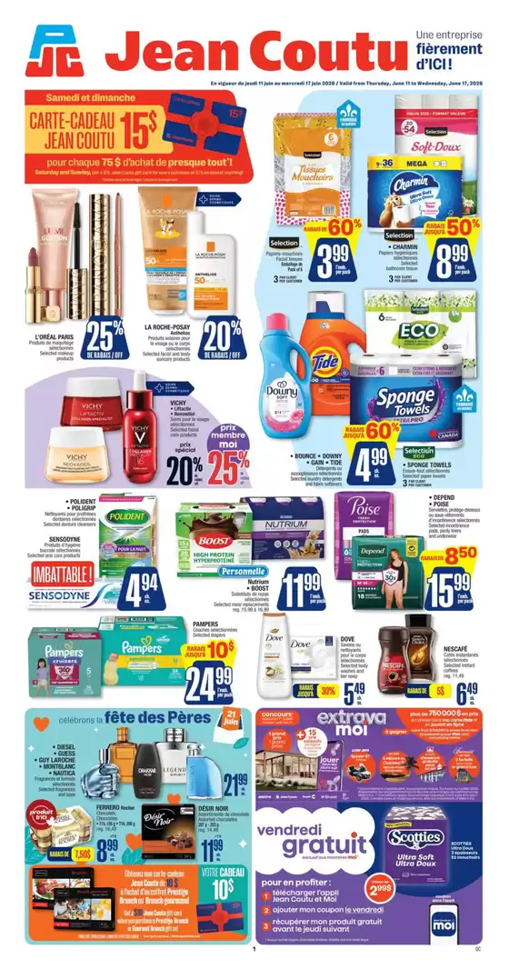 Jean Coutu catalogue | Top deals for all customers | 2026-06-11T00:00:00.000Z - 2026-06-17T00:00:00.000Z