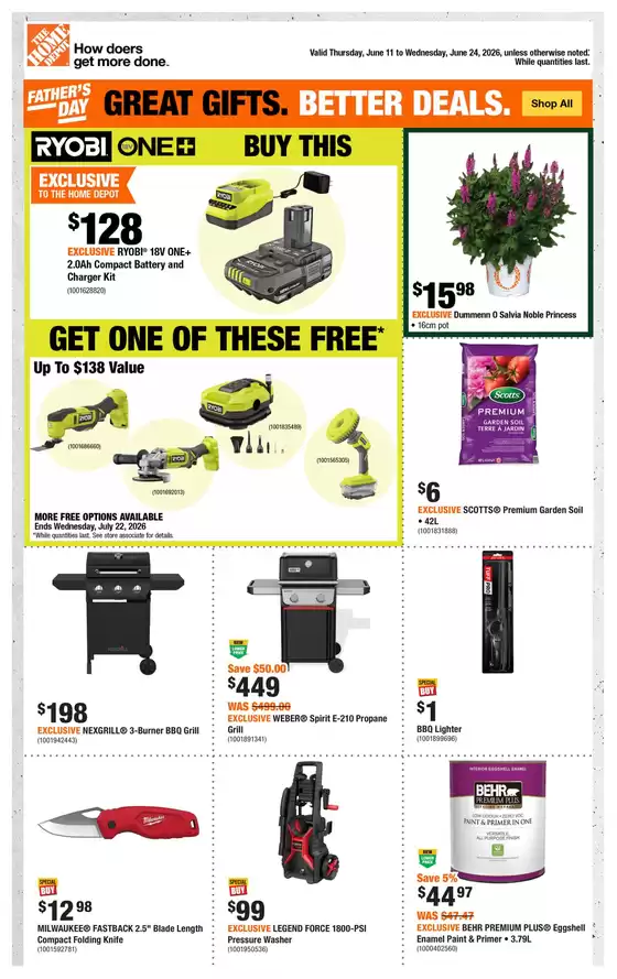 Home Depot catalogue | Offers for bargain hunters | 2026-06-11T00:00:00.000Z - 2026-06-24T00:00:00.000Z