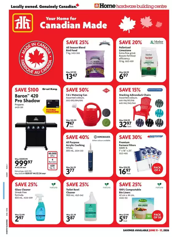 Home Hardware catalogue | Our best bargains | 2026-06-11T00:00:00.000Z - 2026-06-17T00:00:00.000Z