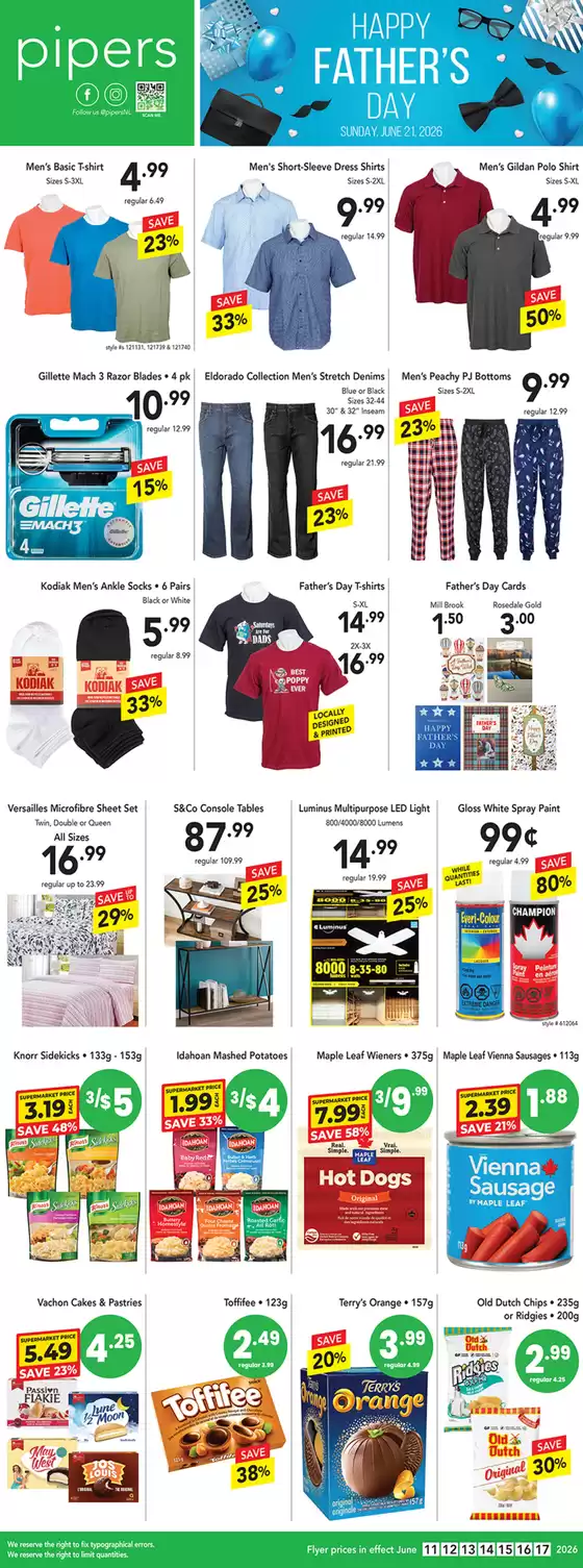Pipers catalogue | Happy father's day | 2026-06-11T00:00:00.000Z - 2026-06-17T00:00:00.000Z