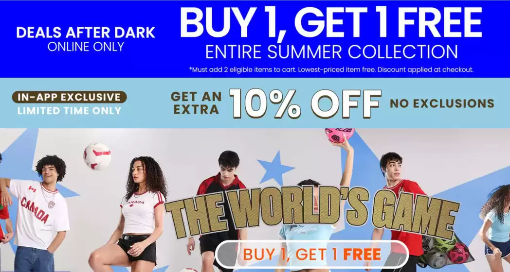 Aeropostale catalogue | Buy one get one free | 2026-06-15T00:00:00.000Z - 2026-07-13T00:00:00.000Z