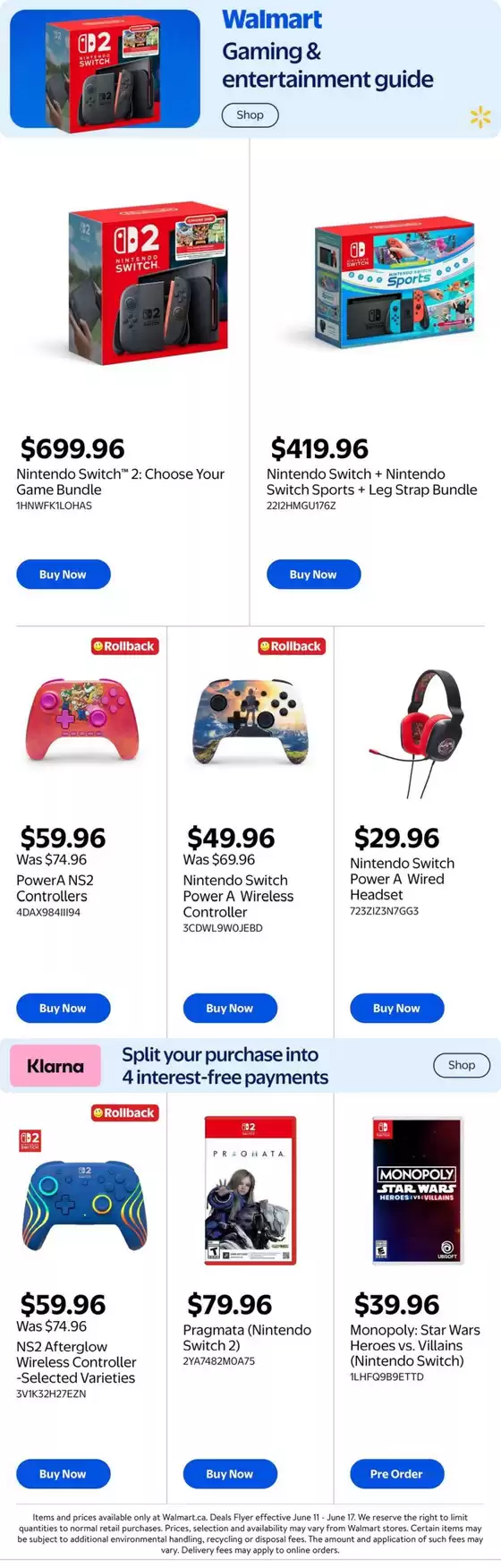Walmart catalogue | Discounts and promotions | 2026-06-11T00:00:00.000Z - 2026-06-17T00:00:00.000Z