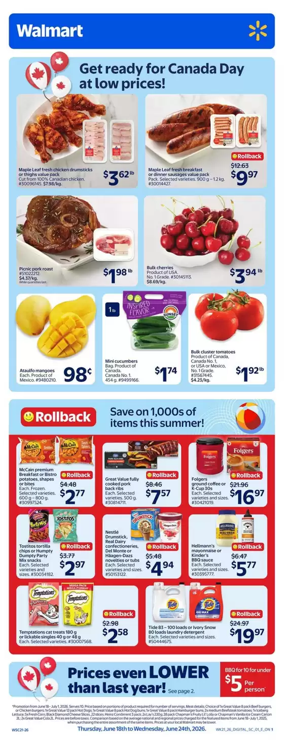 Walmart catalogue | Walmart flyer | 2026-06-18T00:00:00.000Z - 2026-06-24T00:00:00.000Z