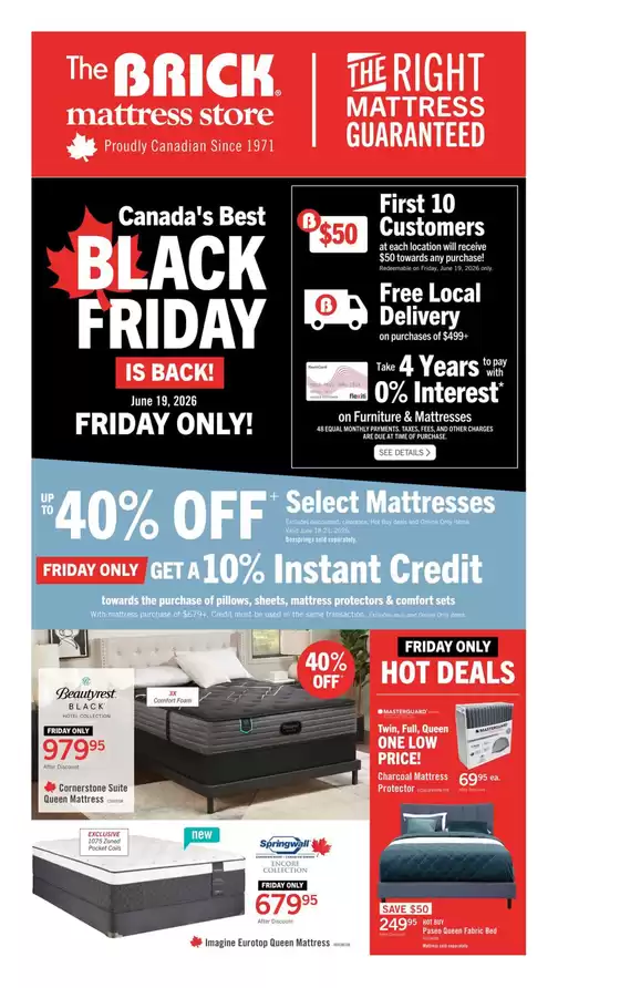 The Brick catalogue in Vancouver | Brick Mattress Store | 2026-06-18T00:00:00.000Z - 2026-06-21T00:00:00.000Z