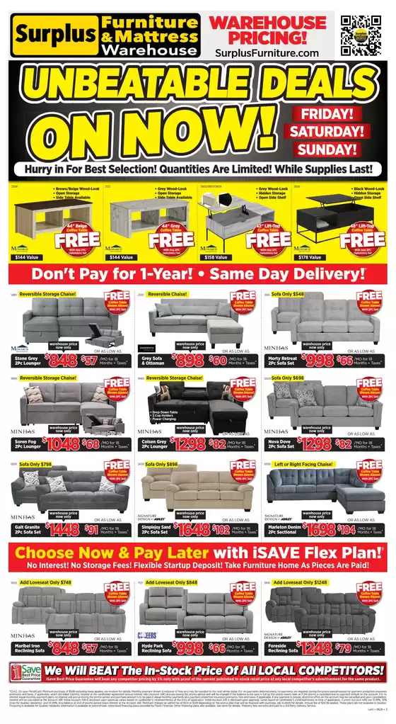 Surplus Furniture catalogue | Unbeatable deals on now! | 2026-06-18T00:00:00.000Z - 2026-06-28T00:00:00.000Z