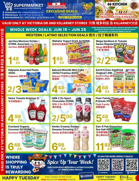 88 Supermarket catalogue | Great discounts on selected products | 2026-06-19T00:00:00.000Z - 2026-06-25T00:00:00.000Z